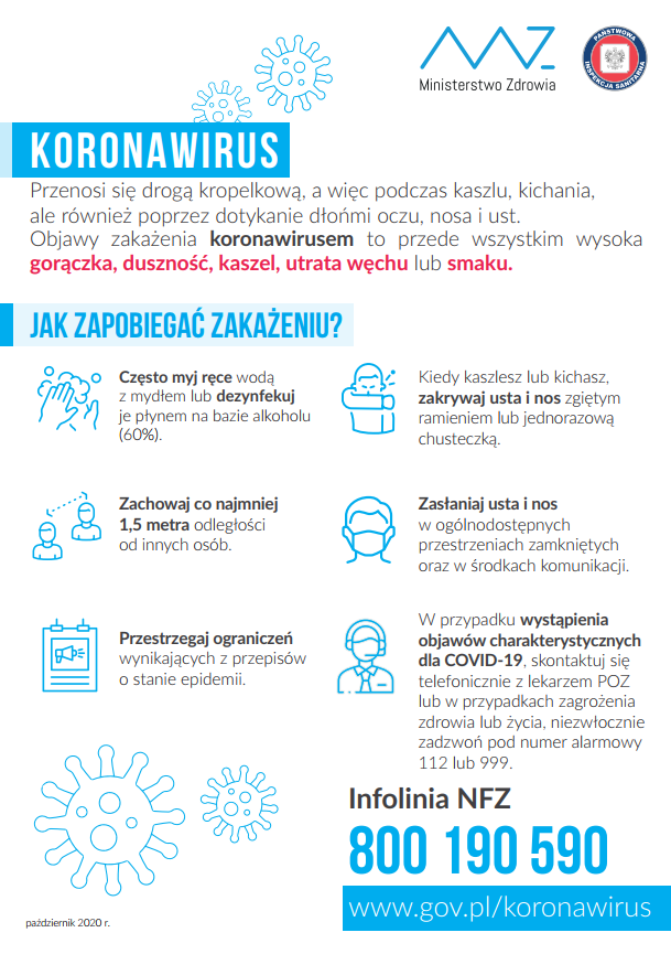 Koronawirus – informacje!