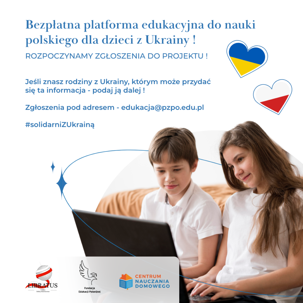 Bezpłatna platforma do nauki języka polskiego dla dzieci z Ukrainy!