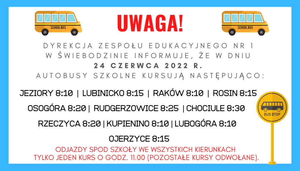 Kursy autobusy 24.06.2022