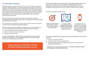 Informacje o bezpieczeństwie w górach