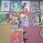 prace uczestników zajęć plastycznych