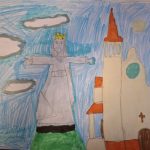 praca uczestnika zajęć plastycznych